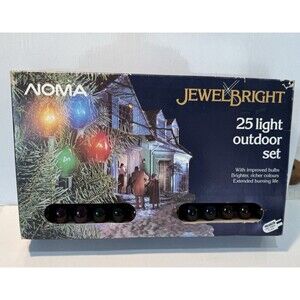 Vintage NOMA Jewel Bright 25 Outdoor Indoor Christmas Light Set Tested